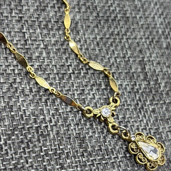 1928 Necklace with Minimalist Rhinestone Design - Picture 8 of 8